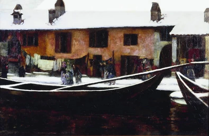 Il Naviglio sotto la neve